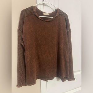 Orange and brown sweater